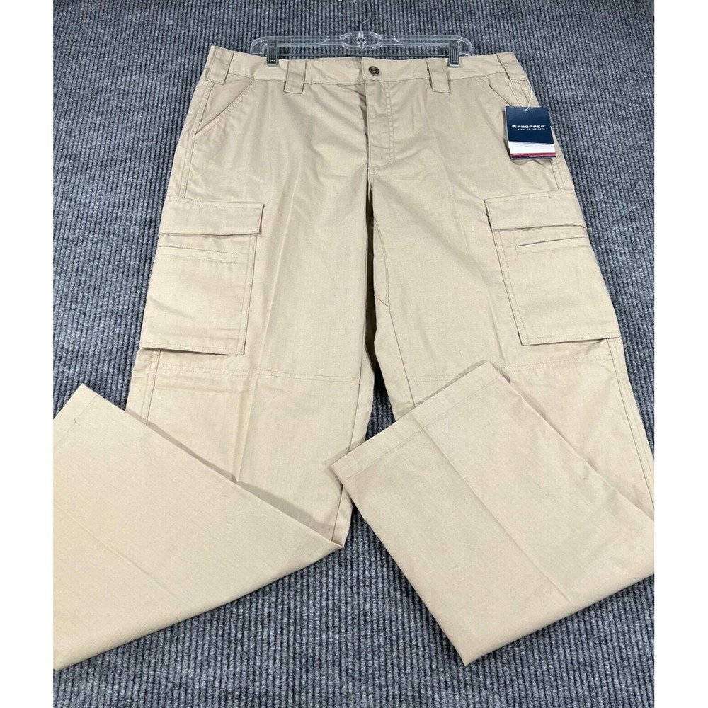 PROPPER Pants Womens Size 16 Long Khaki Cargo Workwear Tactical Security New NWT